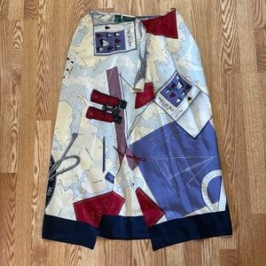 Lauren Ralph Lauren wrap around map skirt